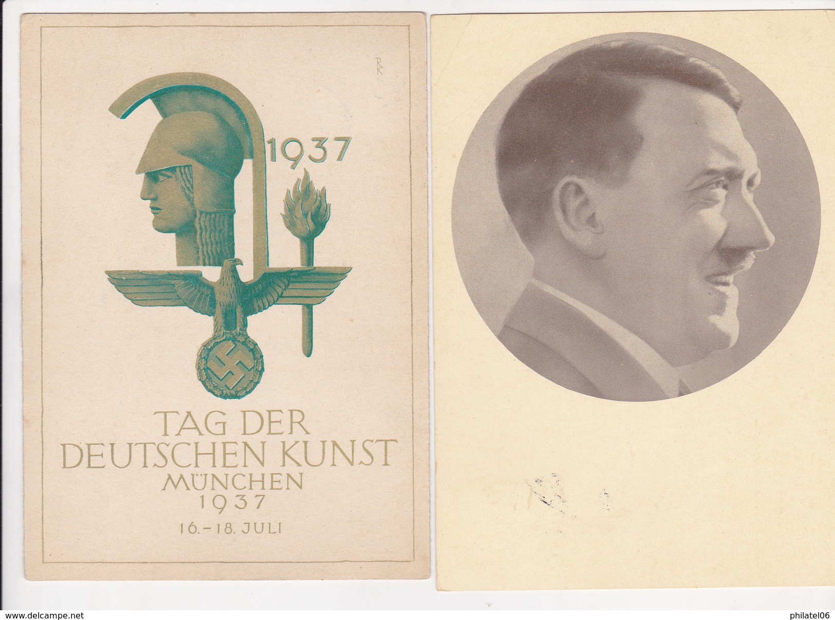 ALLEMAGNE  REICH  4 CARTES  HITLER  PROPAGANDE - Briefe U. Dokumente