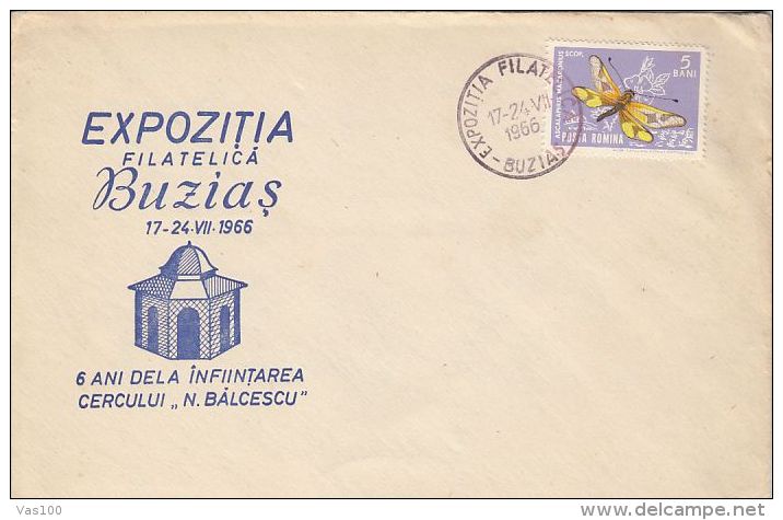 BUZIAS PHILATELIC CLUB, FLY STAMP, SPECIAL COVER, 1966, ROMANIA - Briefe U. Dokumente