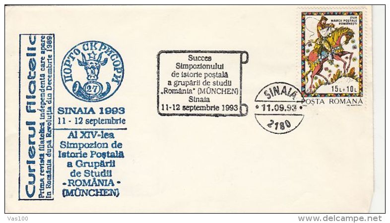 POSTAL HISTORY SYMPOSIUM, SPECIAL COVER, 1993, ROMANIA - Covers & Documents