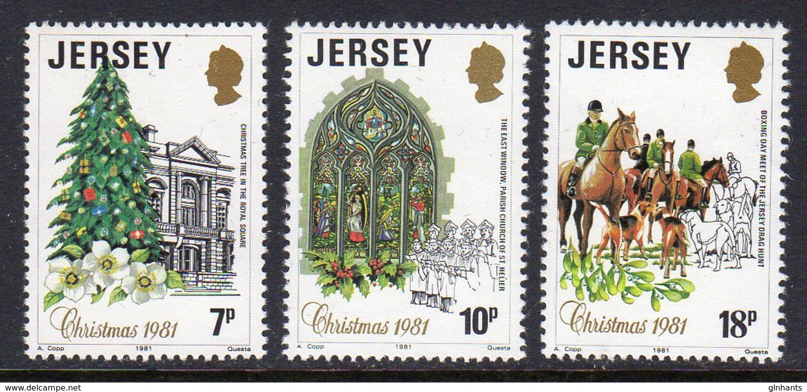 GB JERSEY - 1981 CHRISTMAS SET (3V) SG 286-288 FINE MNH ** - Jersey