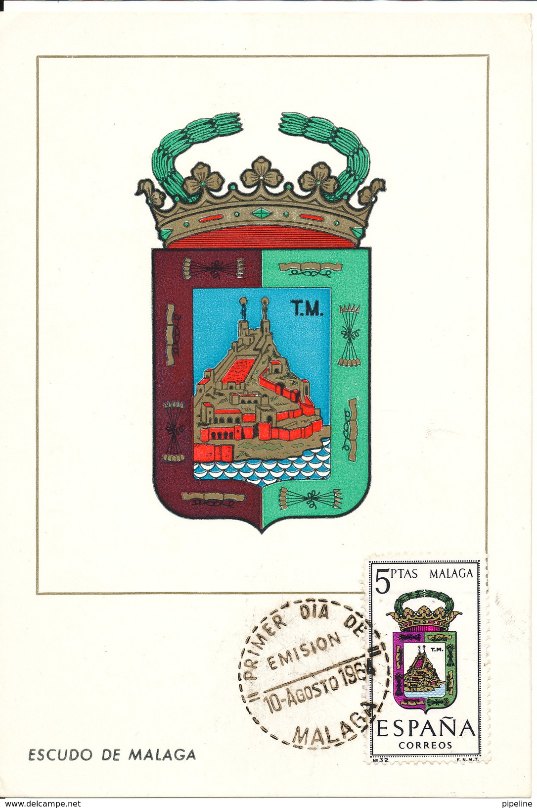 Spain Post Card FDC ? 10-8-1964 Malaga - Lettres & Documents