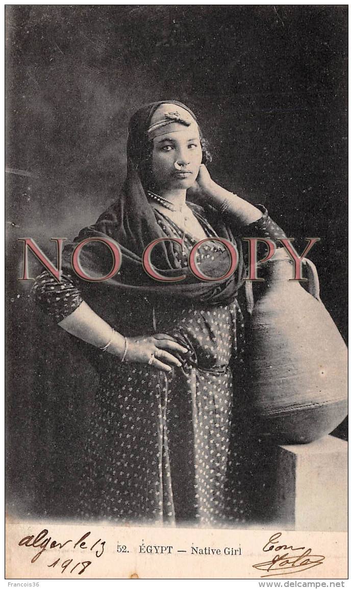 Egypte Egypt - Native Girl - Jeune Femme Egyptienne 1918 - Other & Unclassified