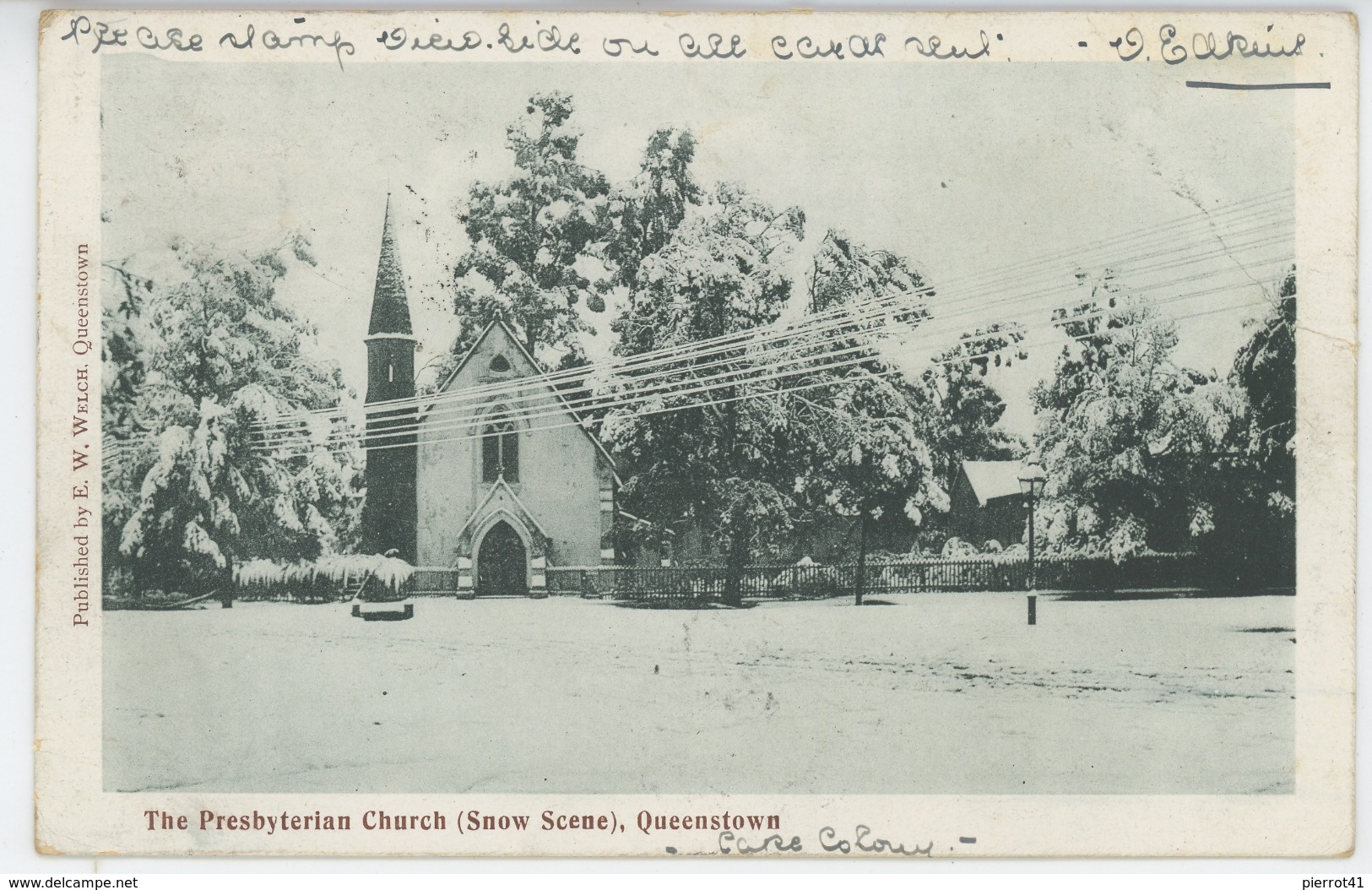 AUSTRALIE - TASMANIA - QUEENSTOWN - The Presbyterian Church (Snow Scene ) - Autres & Non Classés