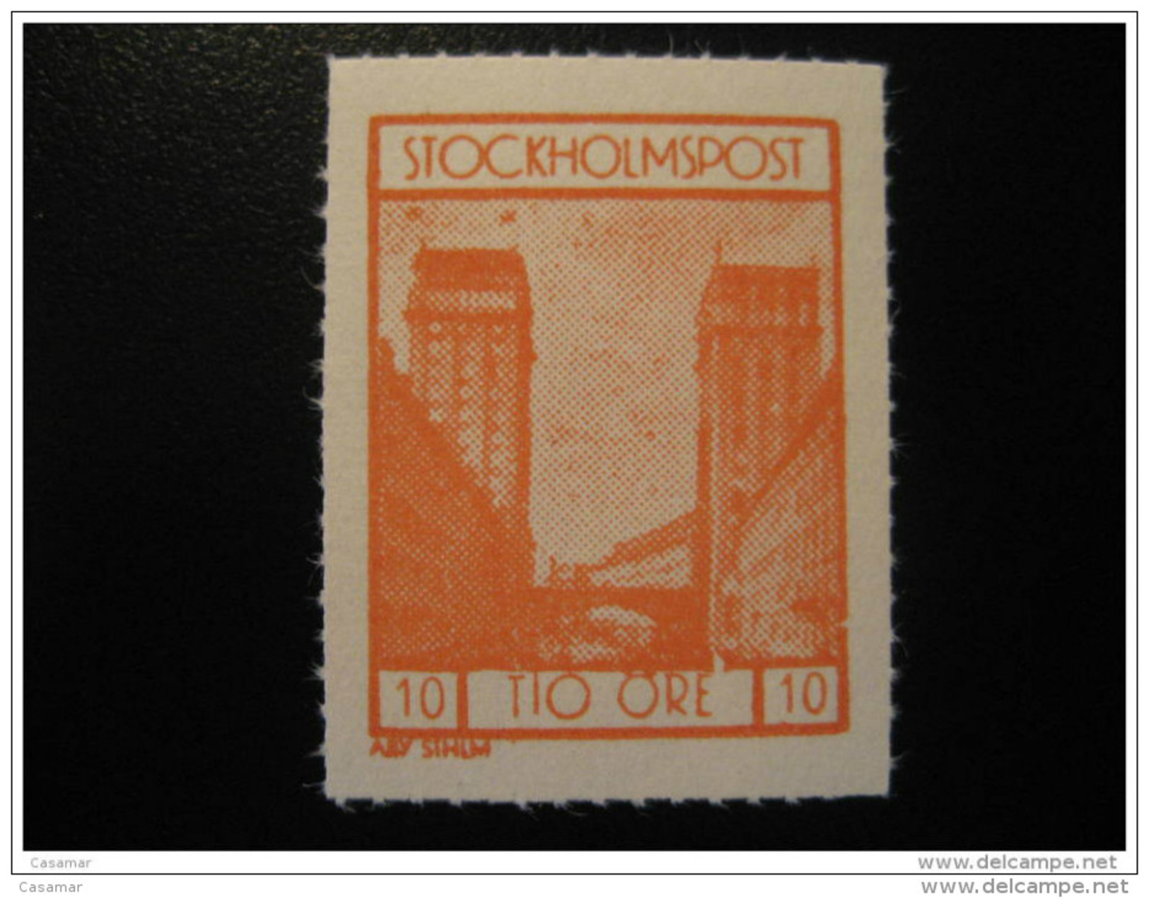 Stockholm 10 Ore Local Stamp - Lokale Uitgaven