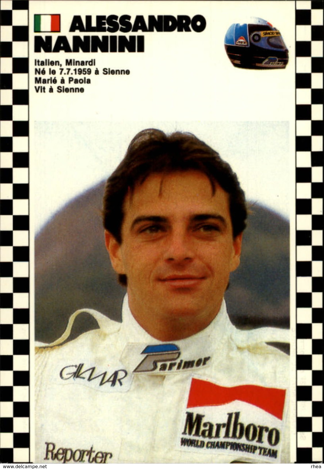 SPORT AUTOMOBILE - FORMULE 1 - Saison 1986-1987 - Pilote Automobile - NANNINI - Grand Prix / F1