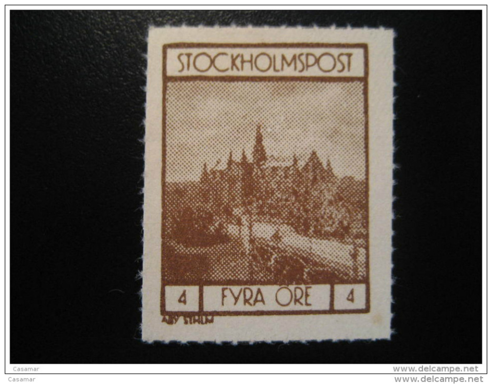 Stockholm 4 Ore Local Stamp - Local Post Stamps