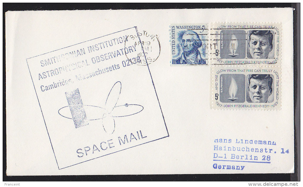 U.S.A. (1972) Planetary Orbits*.  Envelope With Handstamp For Smithsonian Institution Astrophysical Observatory. - Sonstige & Ohne Zuordnung