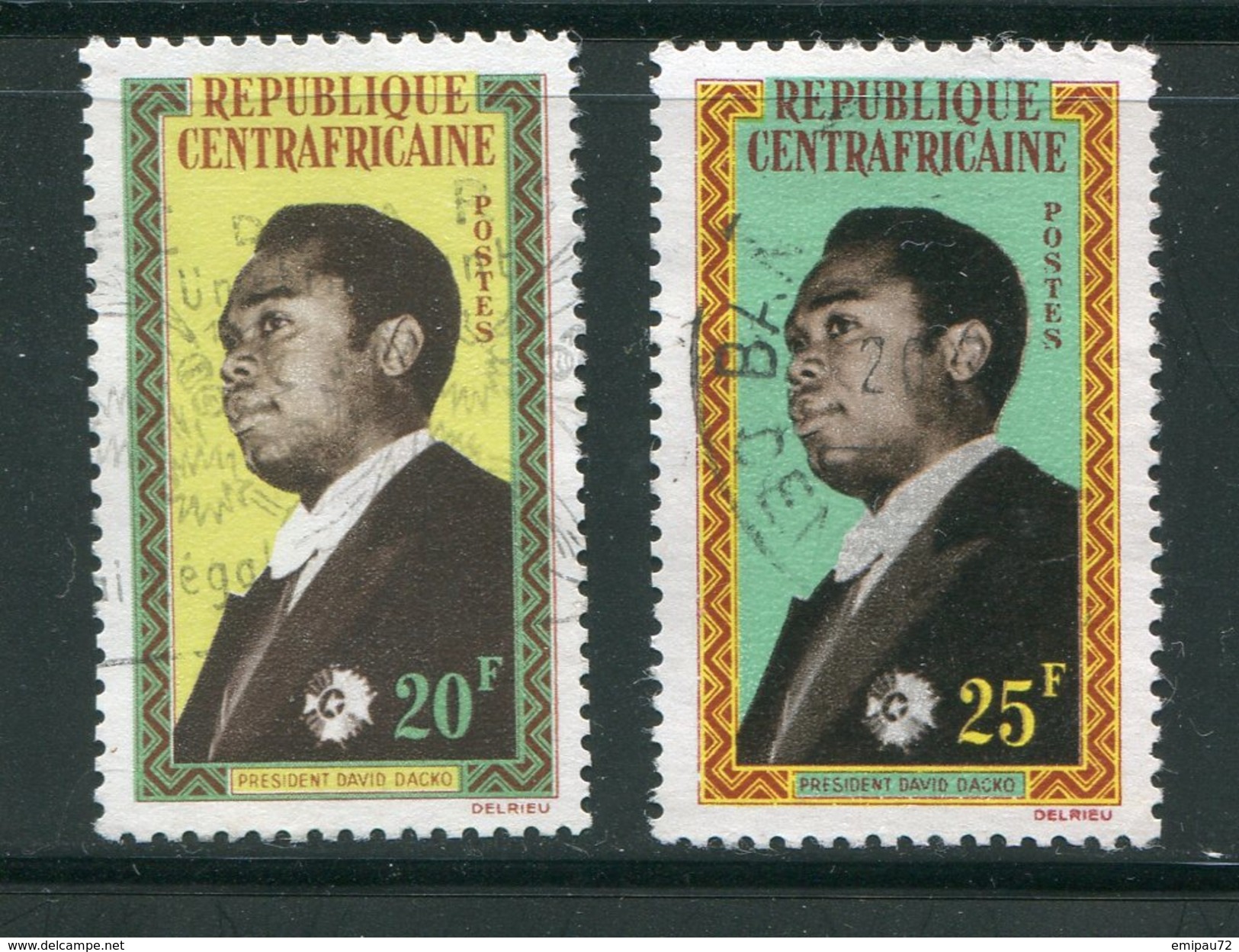 CENTRAFRICAINE- Y&T N°22 Et 23- Oblitérés - Zentralafrik. Republik