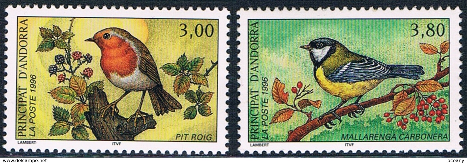 Andorre Français - Oiseaux 470/471 ** - Passereaux