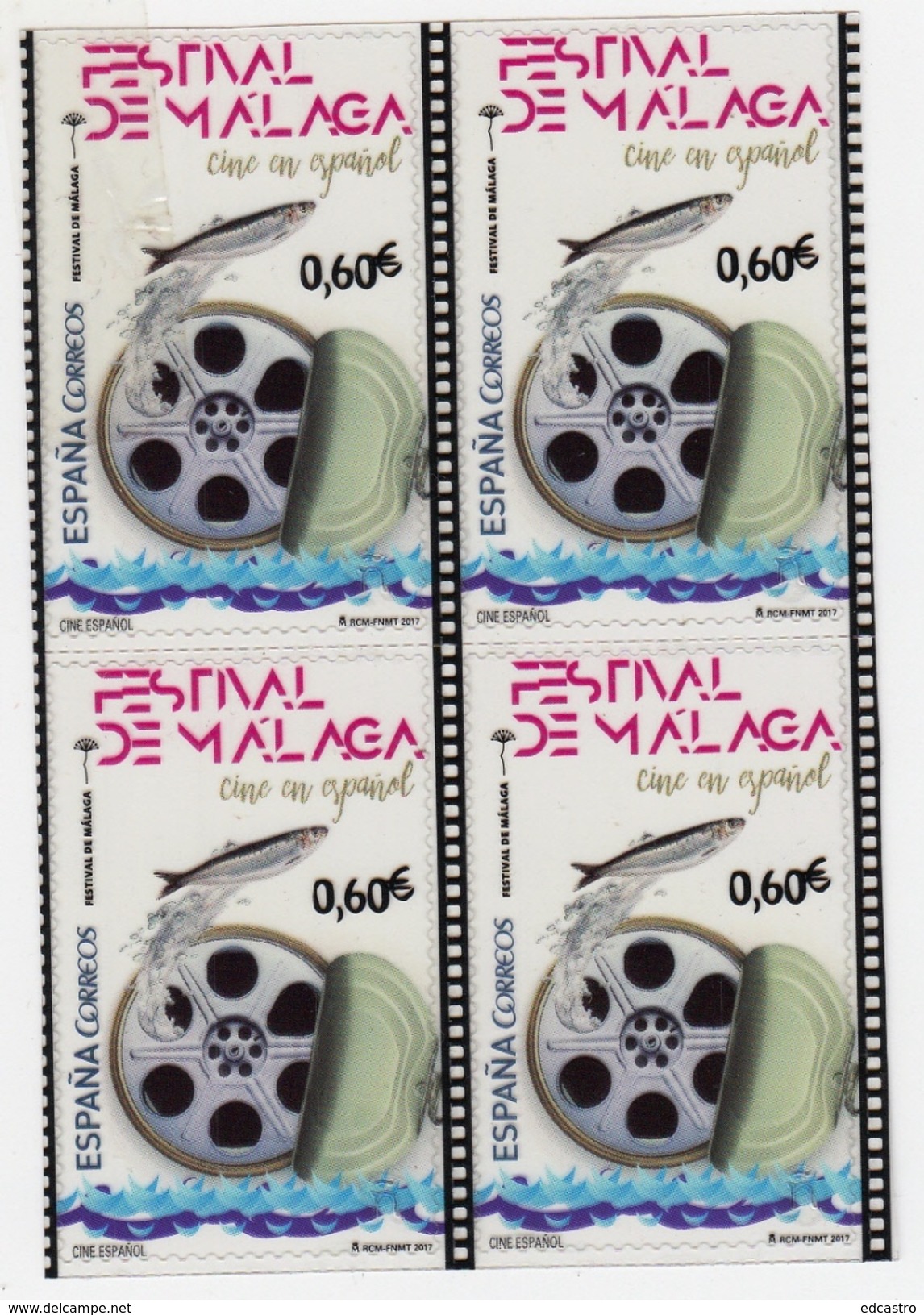SPAIN ESPAGNE 2017 B-4 SPANISH CINEMA  MALAGA FESTIVAL - Unused Stamps