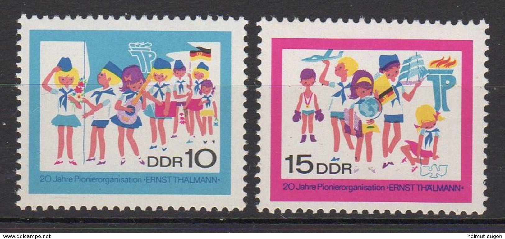 DDR / 20 Jahre Pionierorganisation Ernst Thälmann / MiNr. 1432, 1433 - Ungebraucht