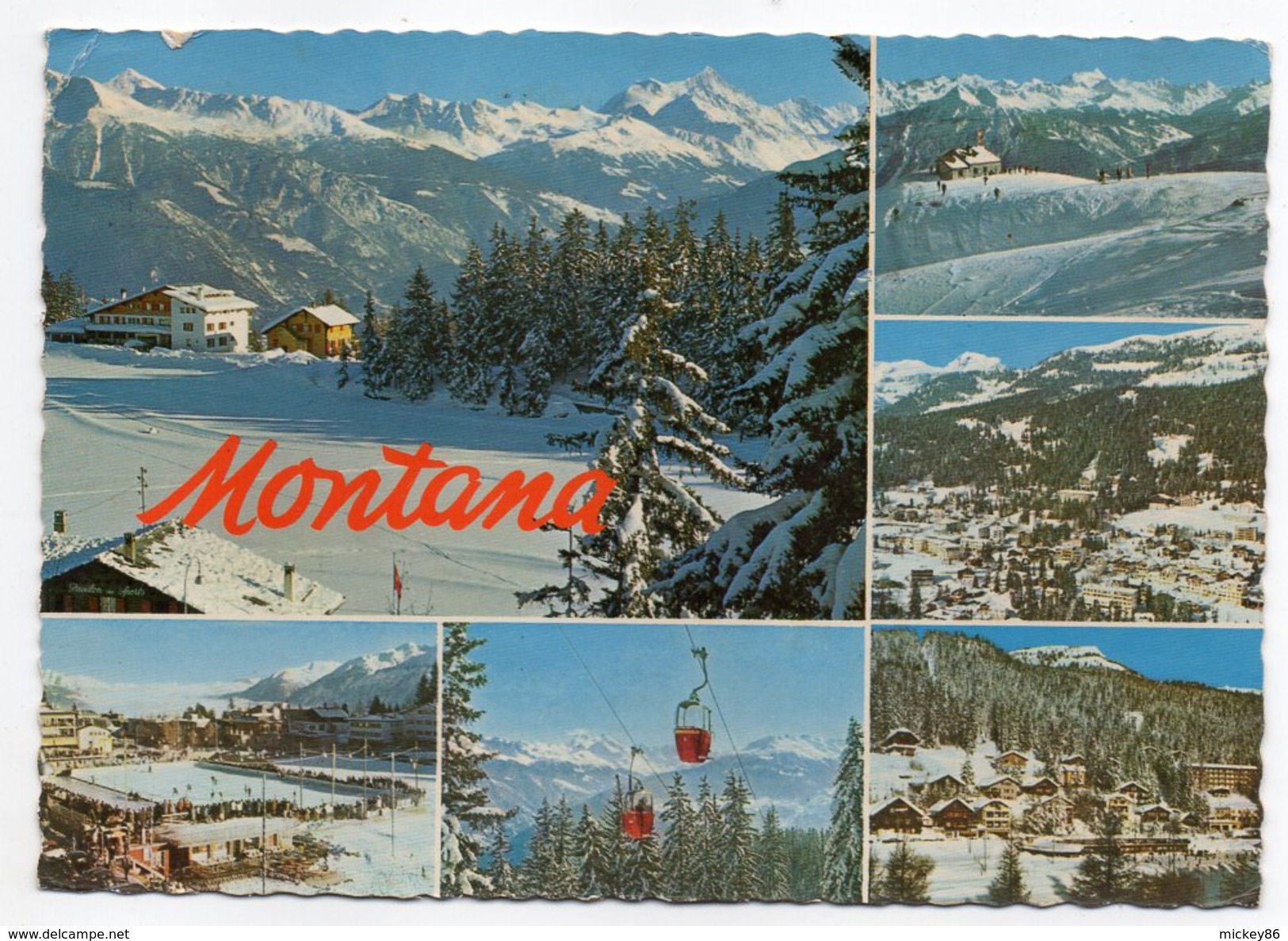 Suisse--VS--CRANS MONTANA--1967- Montana-Vermala  Multivues --tp+cachet - Crans-Montana