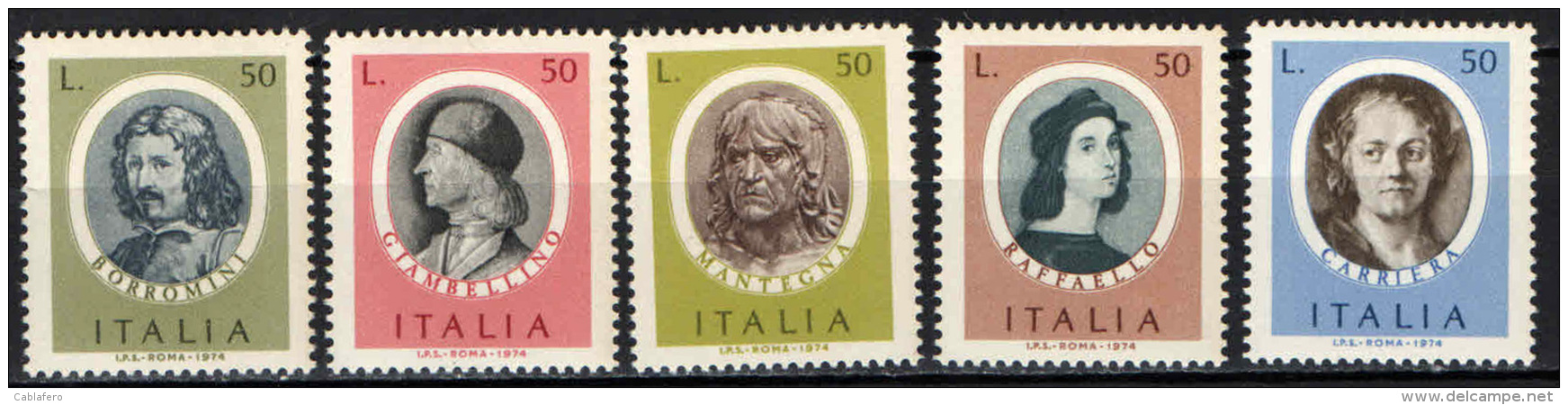 ITALIA - 1974 - SERIE: ARTISTI ITALIANI - NUOVI MNH - 1971-80: Mint/hinged