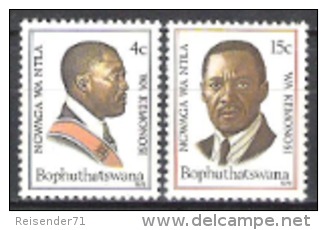 Bophuthatswana Südafrika RSA 1978 Geschichte Unabhängigkeit Persönlichkeiten Präsident Lucas Mangope, Mi. 35-6 ** - Bophuthatswana