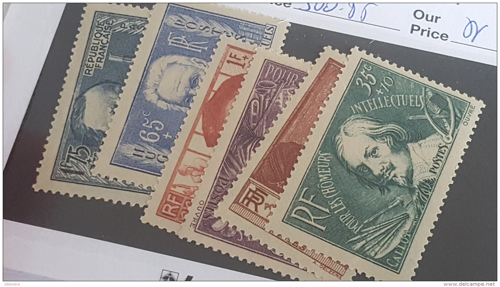 LOT 355241 TIMBRE DE FRANCE NEUF** N°380 A 385 - Ungebraucht