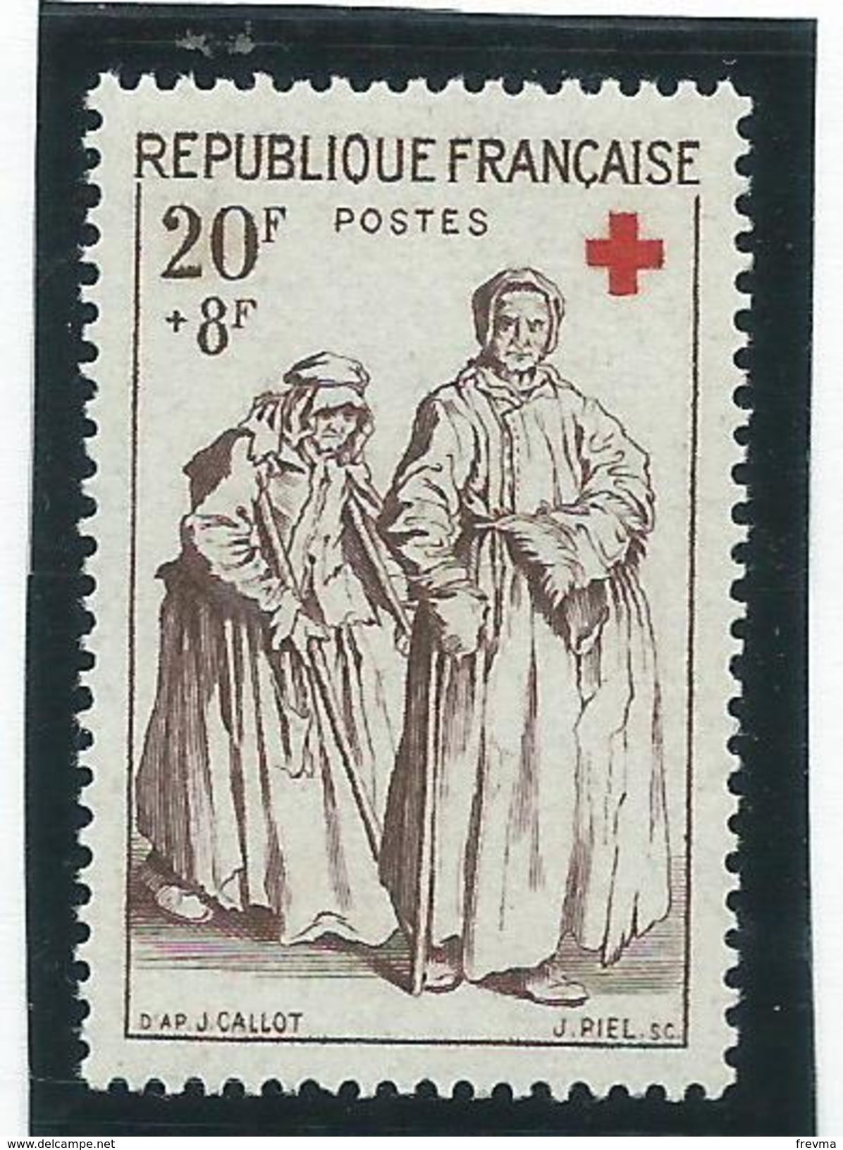 Timbre France Neuf ** N° 1140-41 - Rode Kruis