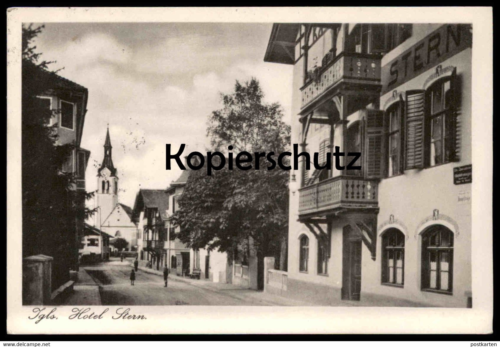 ALTE POSTKARTE IGLS HOTEL STERN TIROL ÖSTERREICH 1927 Cpa Ansichtskarte Postcard AK - Igls