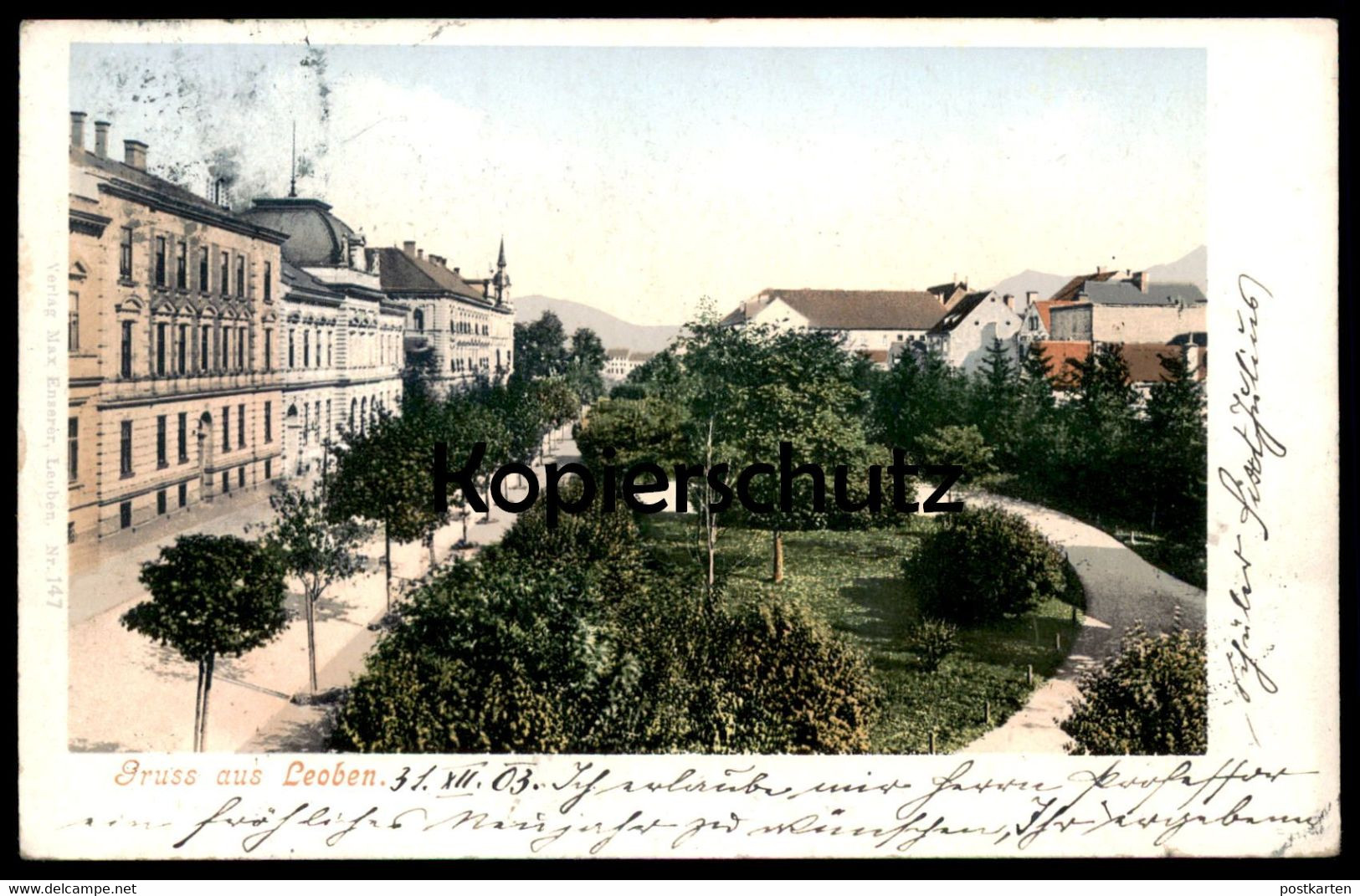 ALTE POSTKARTE GRUSS AUS LEOBEN 1903 STEIERMARK Cpa Ansichtskarte Postcard AK - Leoben