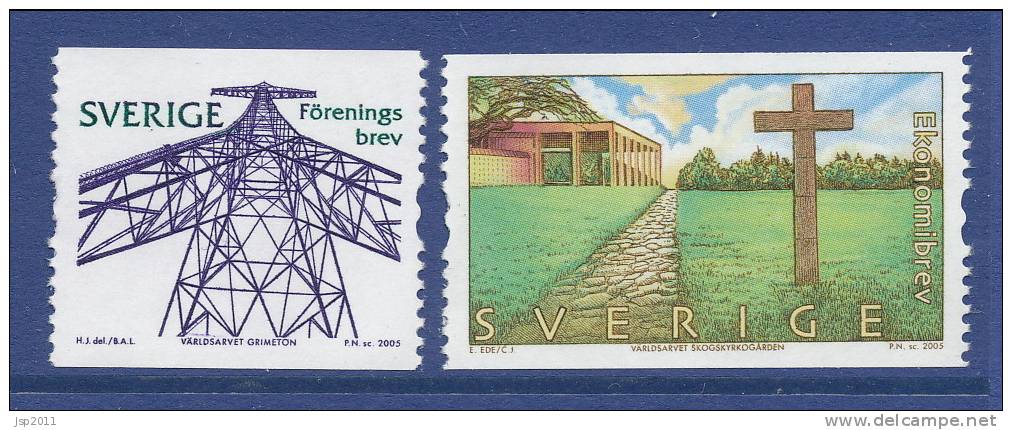 Sweden 2005 Facit #  2502-2503. World Heritage 7  MNH (**) - Neufs