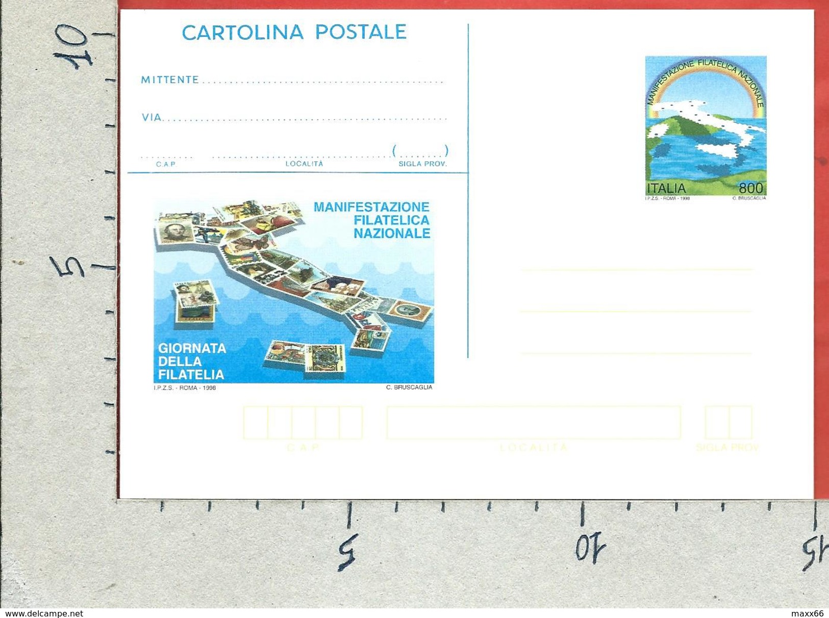 ITALIA REPUBBLICA CARTOLINA POSTALE MNH - 1998 - Giornata Della Filatelia - £ 800 - C238 - Interi Postali