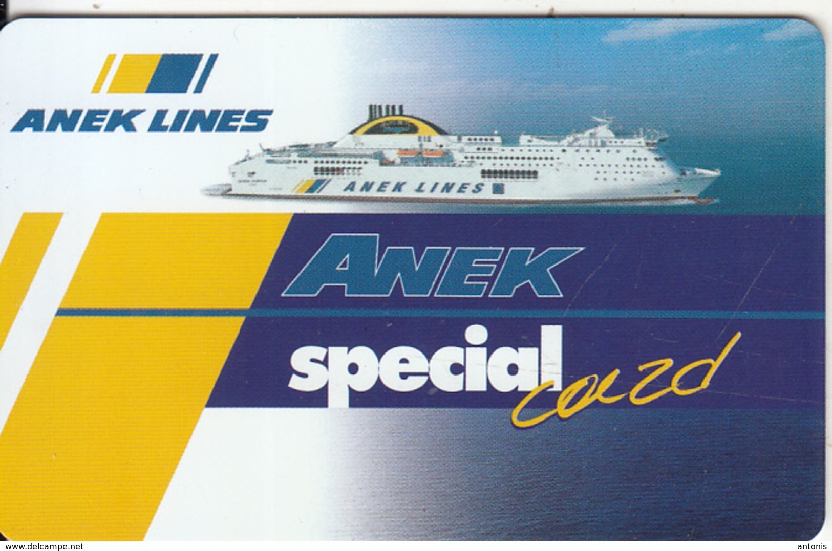 GREECE - ANEK Lines Charge Card, Sample - Hotelkarten