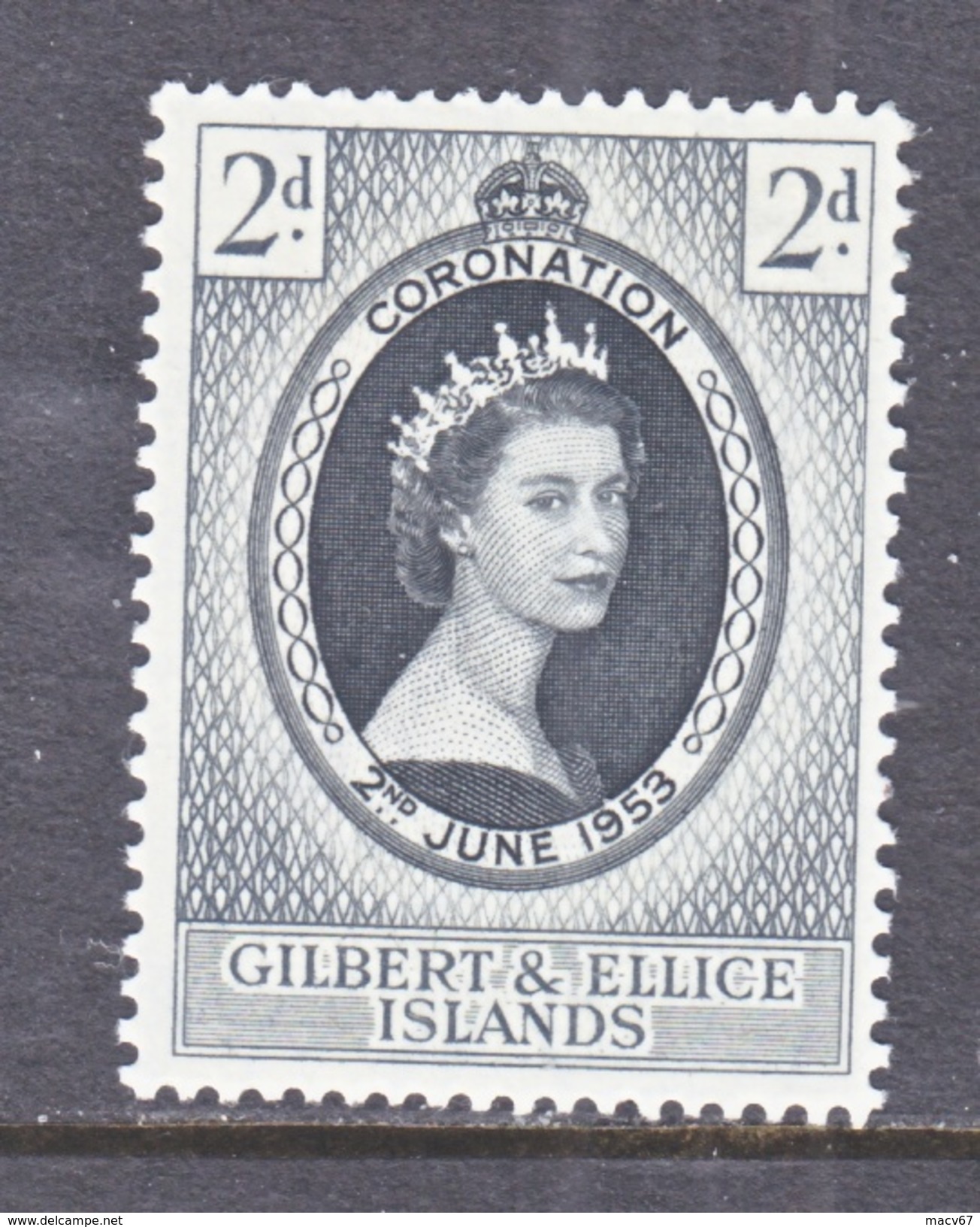 GILBERT & ELLIS ISLANDS  60  *  Q E II  CORONATION  1953 - Gilbert & Ellice Islands (...-1979)