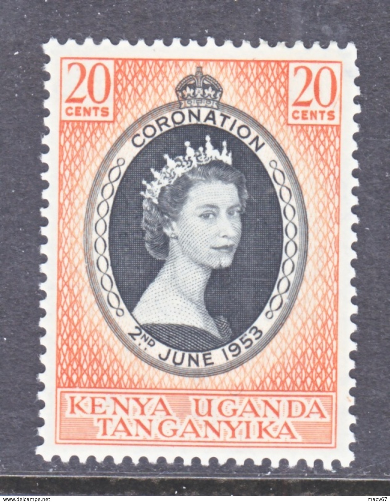 K.U.T.  101   *  Q E II  CORONATION  1953 - Kenya, Ouganda & Tanganyika