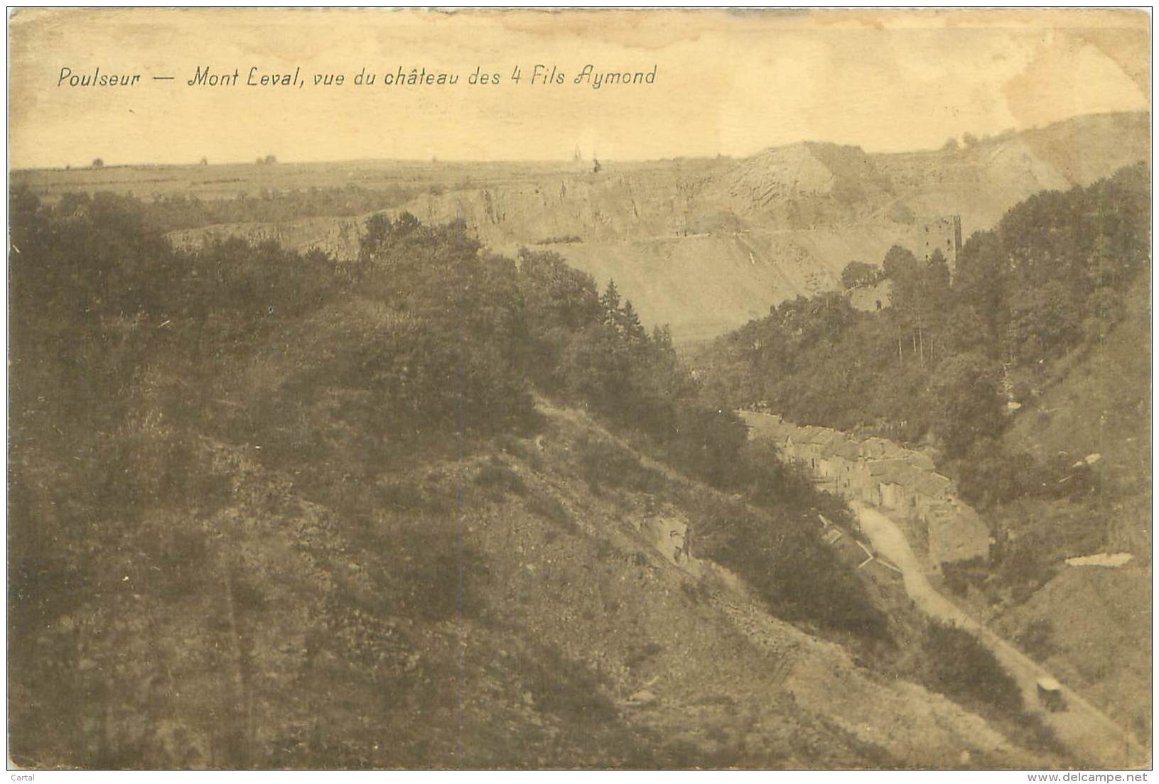 POULSEUR - Mont Leval, Vue Du Château Des 4 Fils Aymond - Comblain-au-Pont