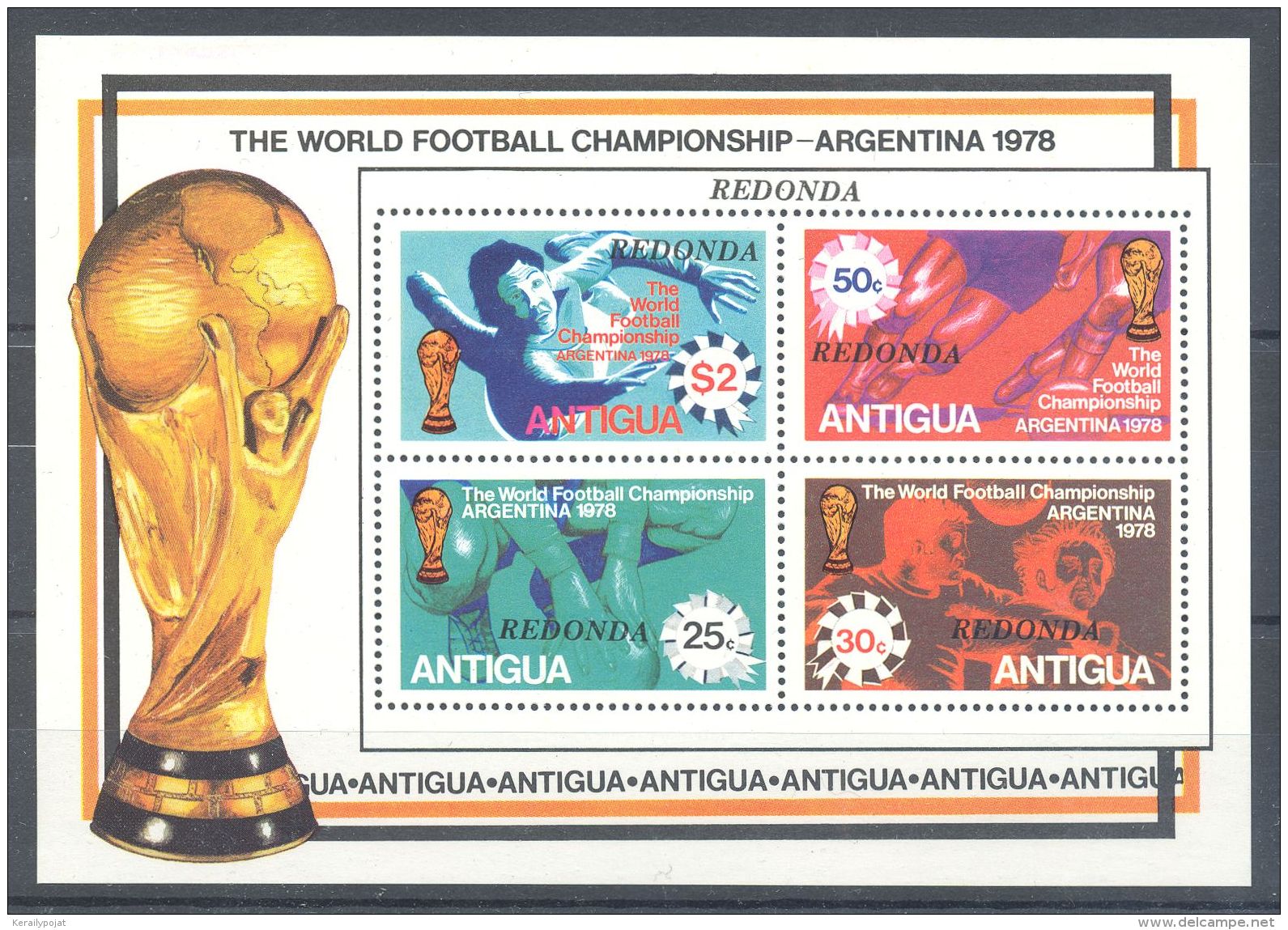 Redonda - 1979 FIFA World Cup Block MNH__(TH-5029) - 1960-1981 Ministerial Government