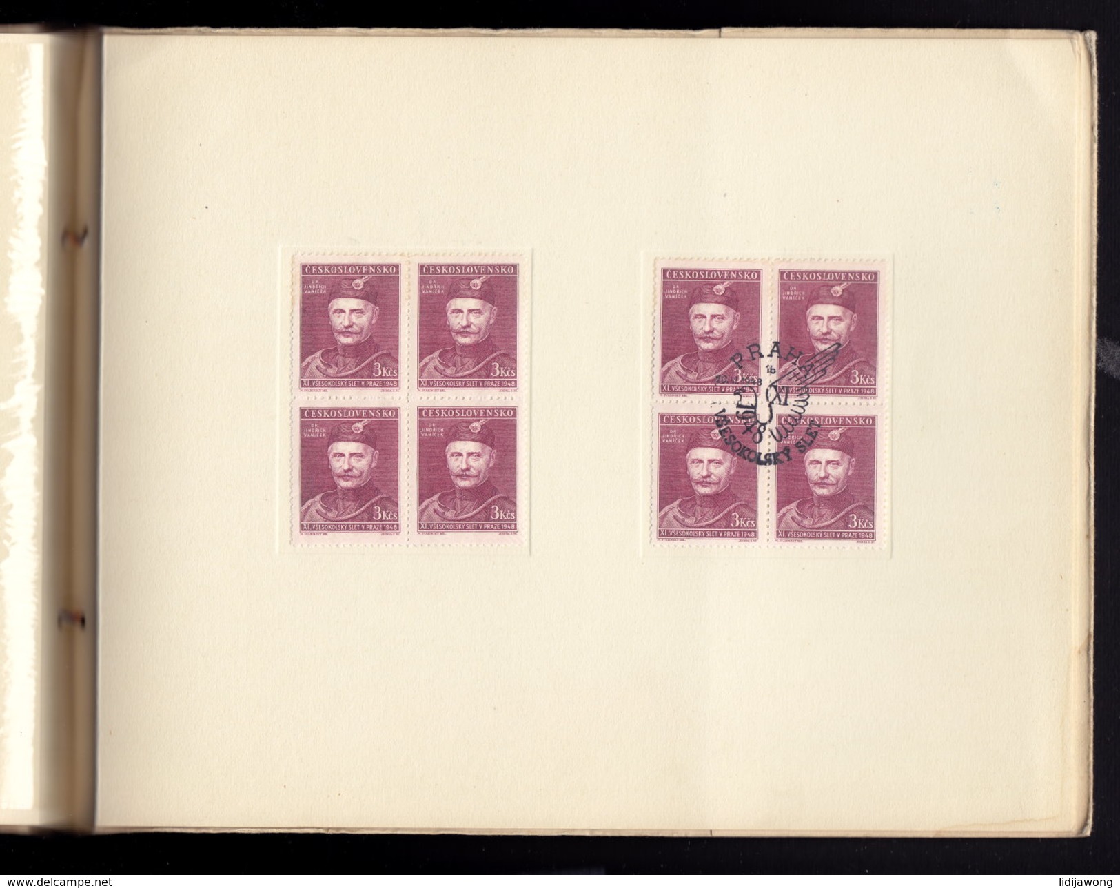 (10 scans) CZECH - SOKOL SLET 1948 - ALBUM WITH 56 STAMPS (MINISTR POST)  s/h = 6 EUR