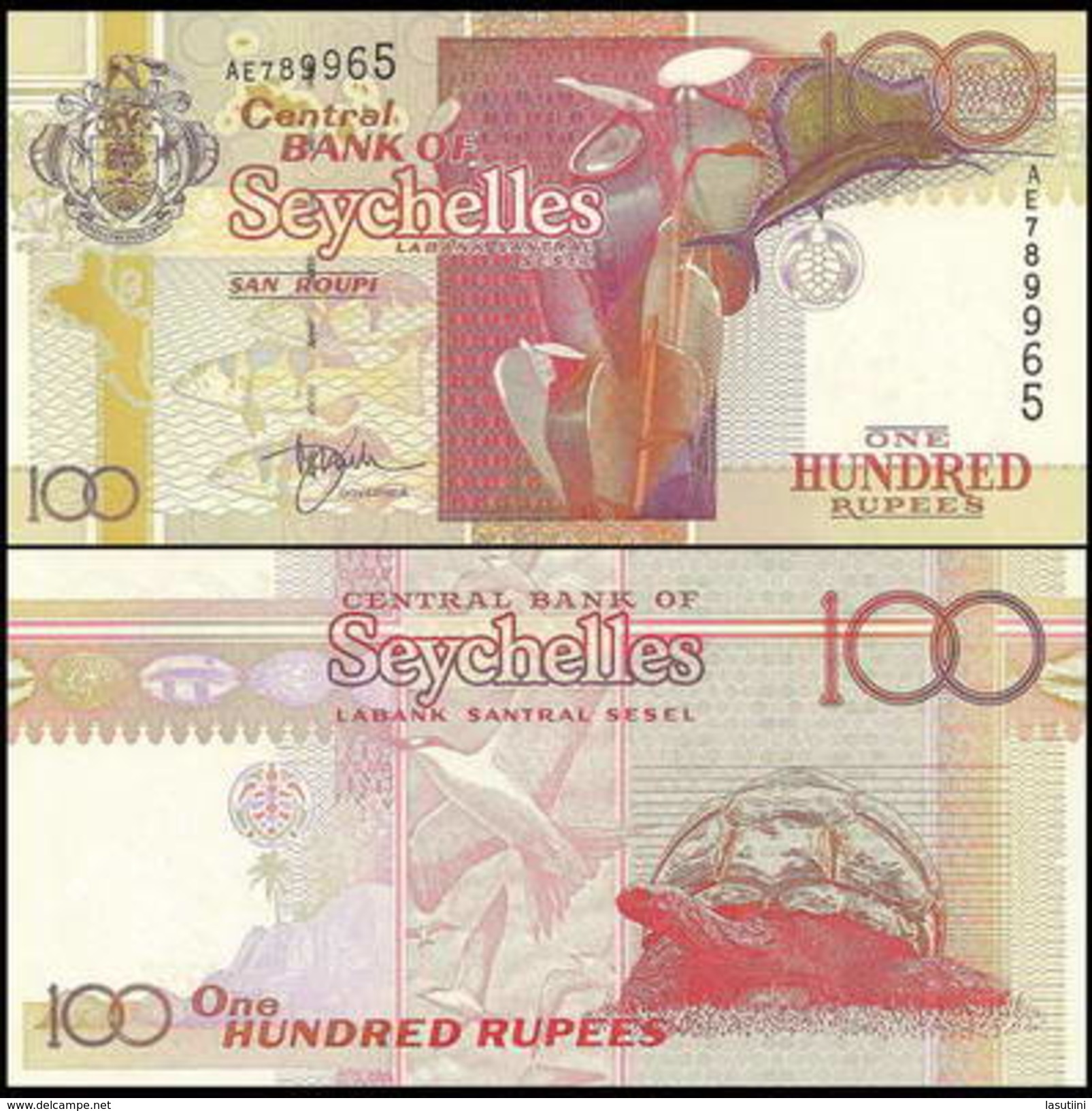 Seychelles 100 Rupees 2001 P40 UNC - Seychelles