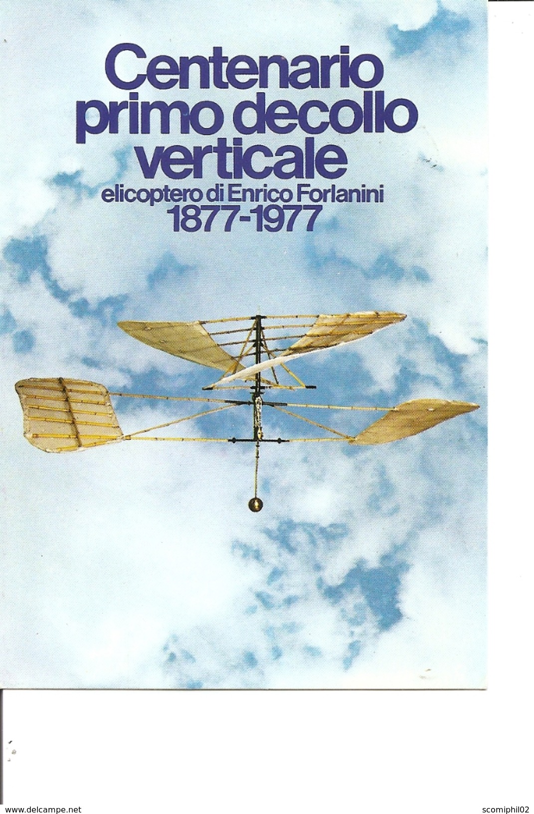 Hélicoptères -Décollage Vertical ( Carte Commémorative D'Italie De 1977 à Voir) - Helicopters