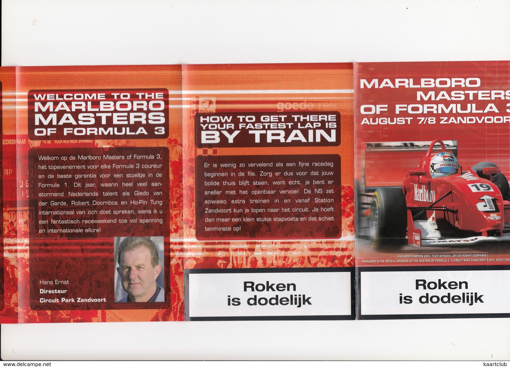 MARLBORO MASTERS Of FORMULA 3 -2003- Zandvoort, Holland - FERRARI, Robert Doornbos, PEARLE ALFA 147 GTA Etc. - Programmes