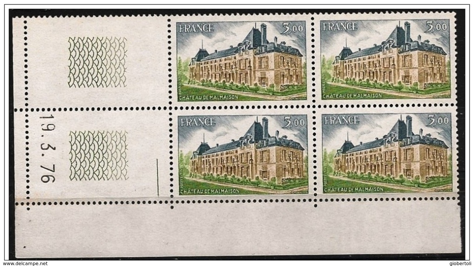 Francia/France: Angolo Datato, Coins Datés, Corners Dated, Castello, Castle, Château - 1970-1979