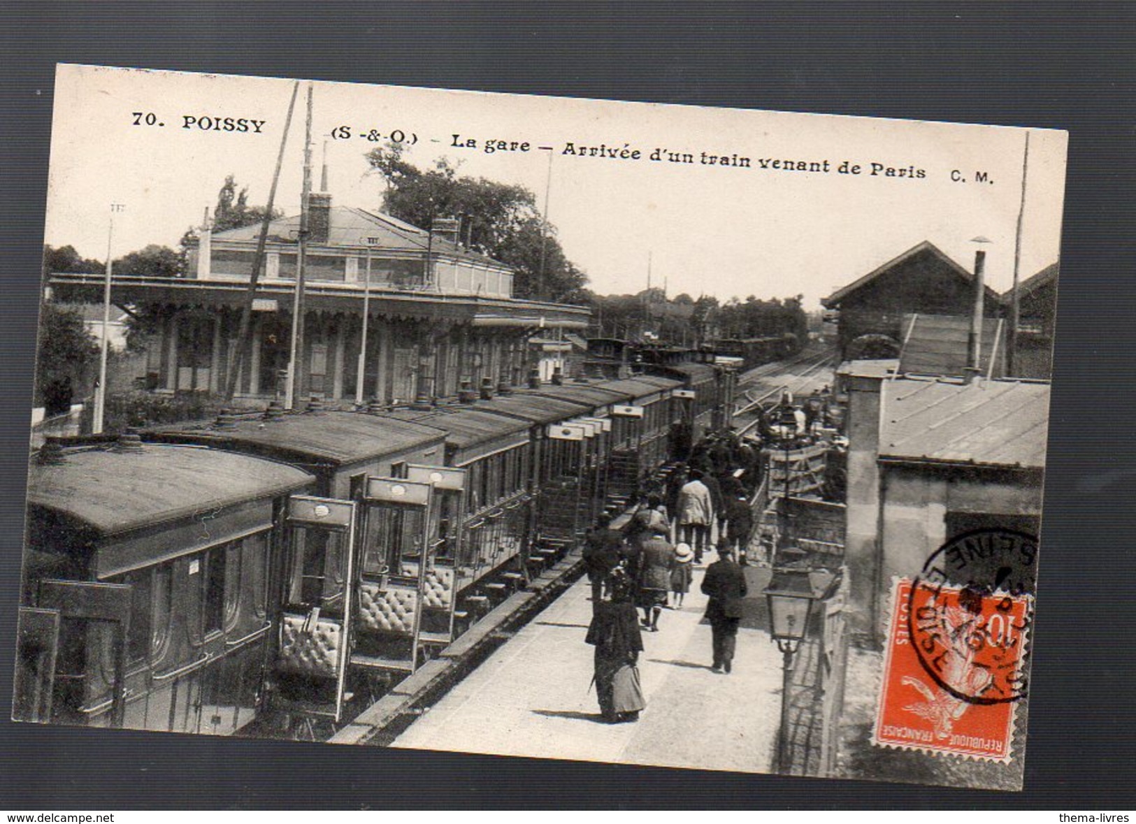 Poissy (789 Yvelines) Arrivée D'un Train Venant De Paris (voyagé 1910) (PPP5221) - Poissy