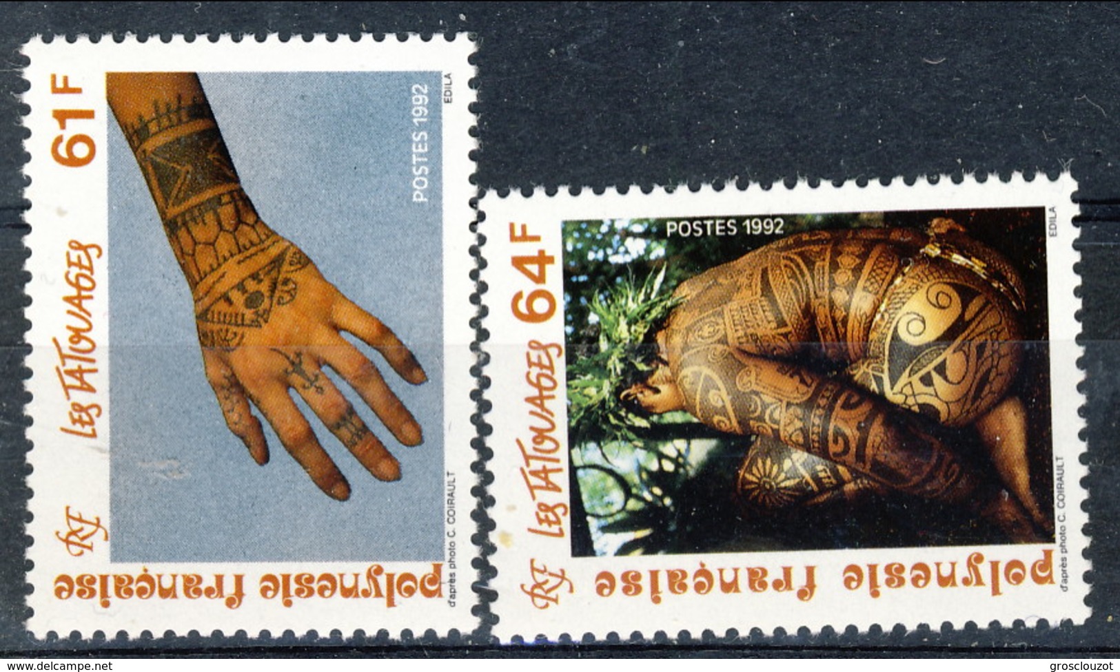Polynesie 1992 Serie N. 413-414 MNH Cat. &euro; 3.80 - Neufs