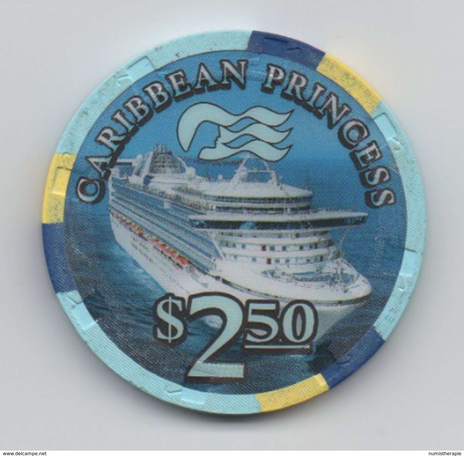 Jeton De Casino Sur Mer : Princess Cruises : Caribbean Princess $ 2.50 - Casino