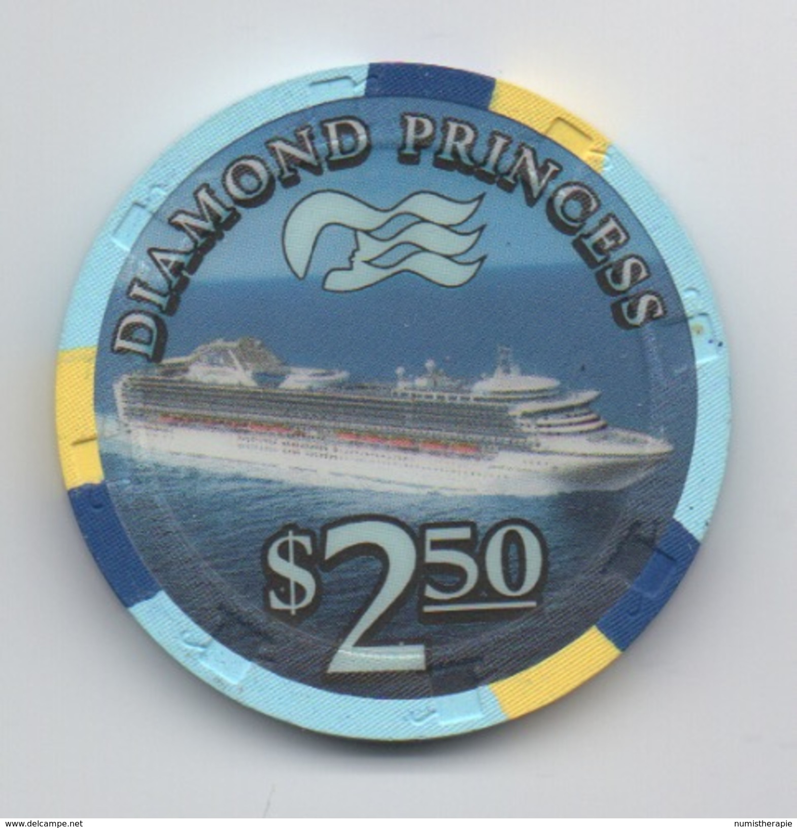 Jeton De Casino Sur Mer : Princess Cruises : Diamond Princess $ 2.50 - Casino