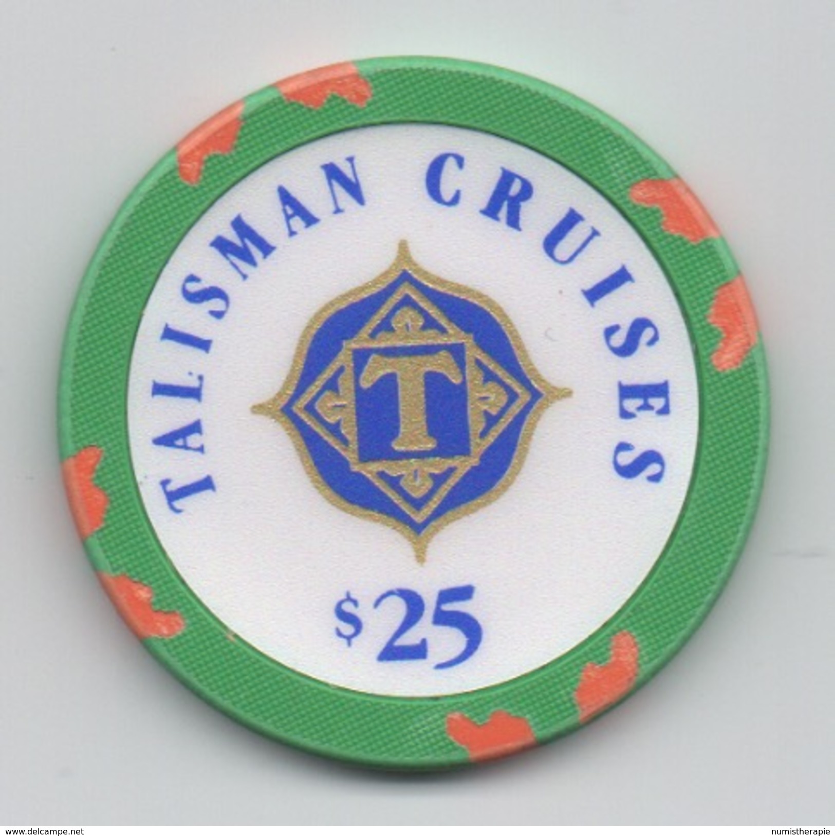 Jeton De Casino Sur Mer : Talisman Cruises $ 25 - Casino