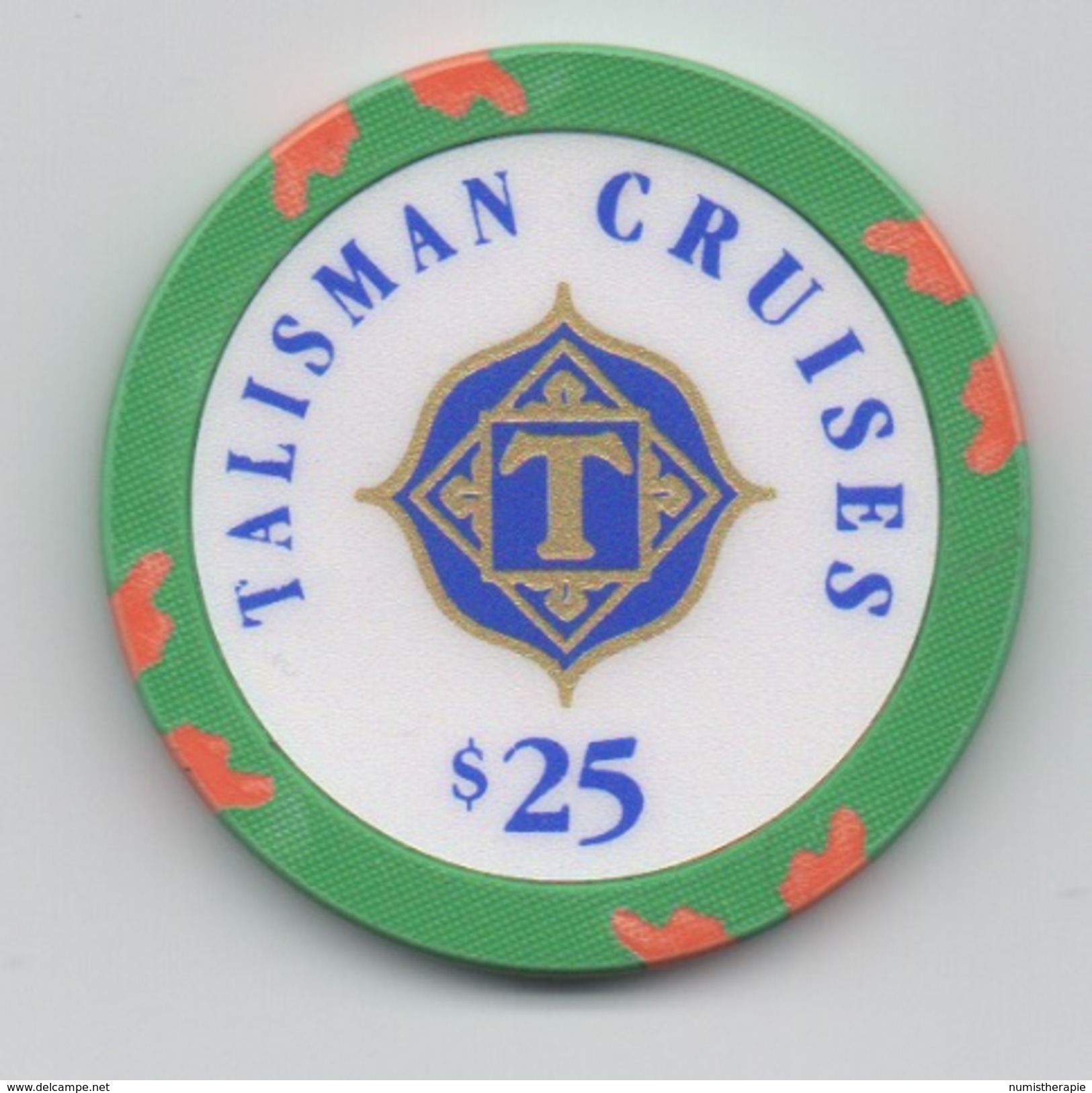 Jeton De Casino Sur Mer : Talisman Cruises $ 25 - Casino