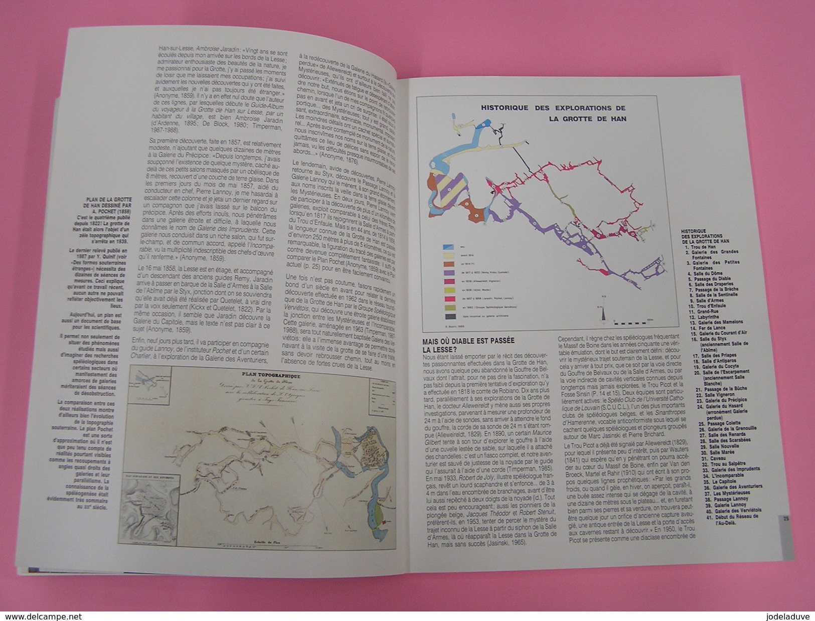 HAN SUR LESSE ET SES GROTTES  Régionalisme Ardenne Belgique Spéléologie Archéologie Histoire Géologie