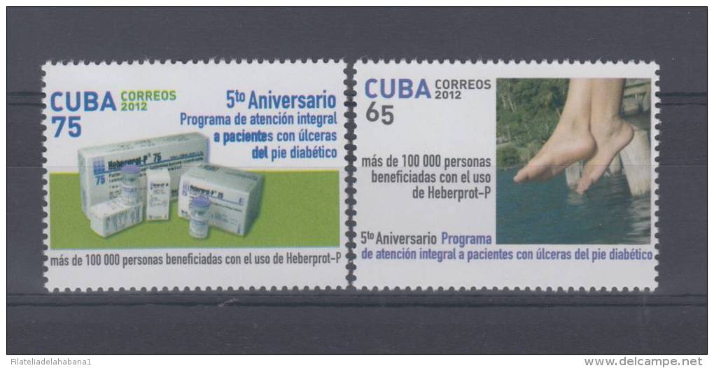 2012.34 CUBA 2012 MNH DIABETIC MEDICINE. DIABETIS. FARMACIA. PHARMACY - Unused Stamps