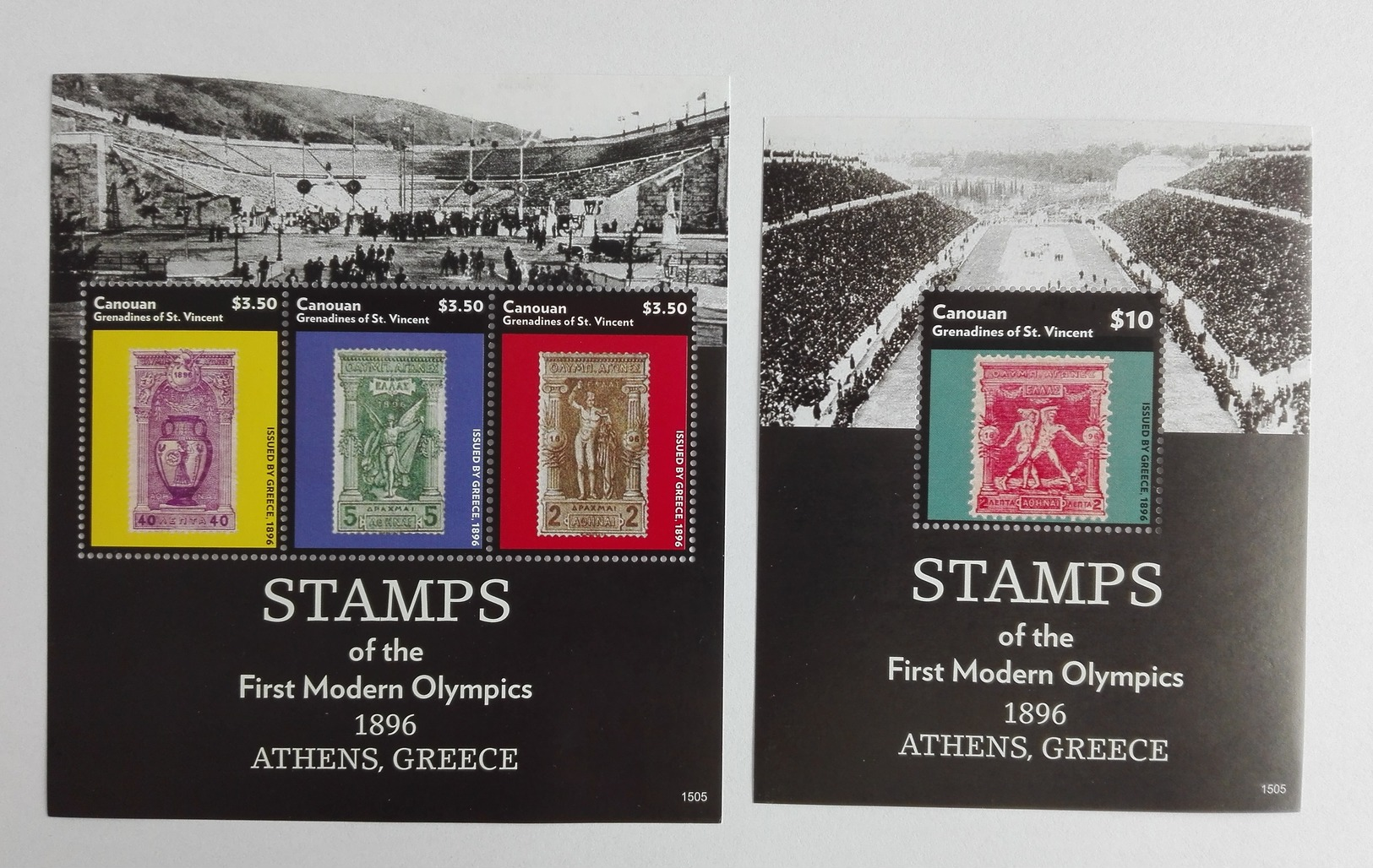 Canouan 2015** Klb.447-49 + Bl.70. Stamps Of The First Modern Olympics MNH [15;3] - Sommer 1896: Athen