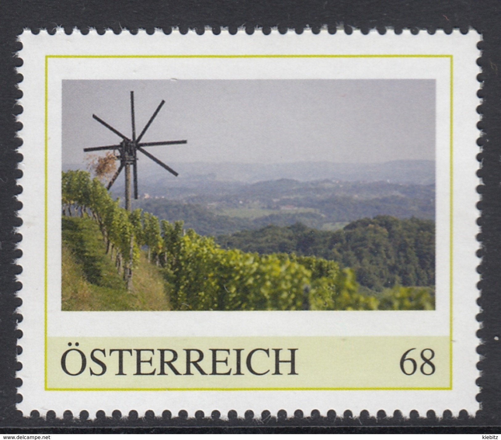 ÖSTERREICH 2016 ** Wein, Weinreben, Windmühle, Weinanbau Klapotetz Südsteiermark - PM Personalisierte Marke MNH - Wein & Alkohol