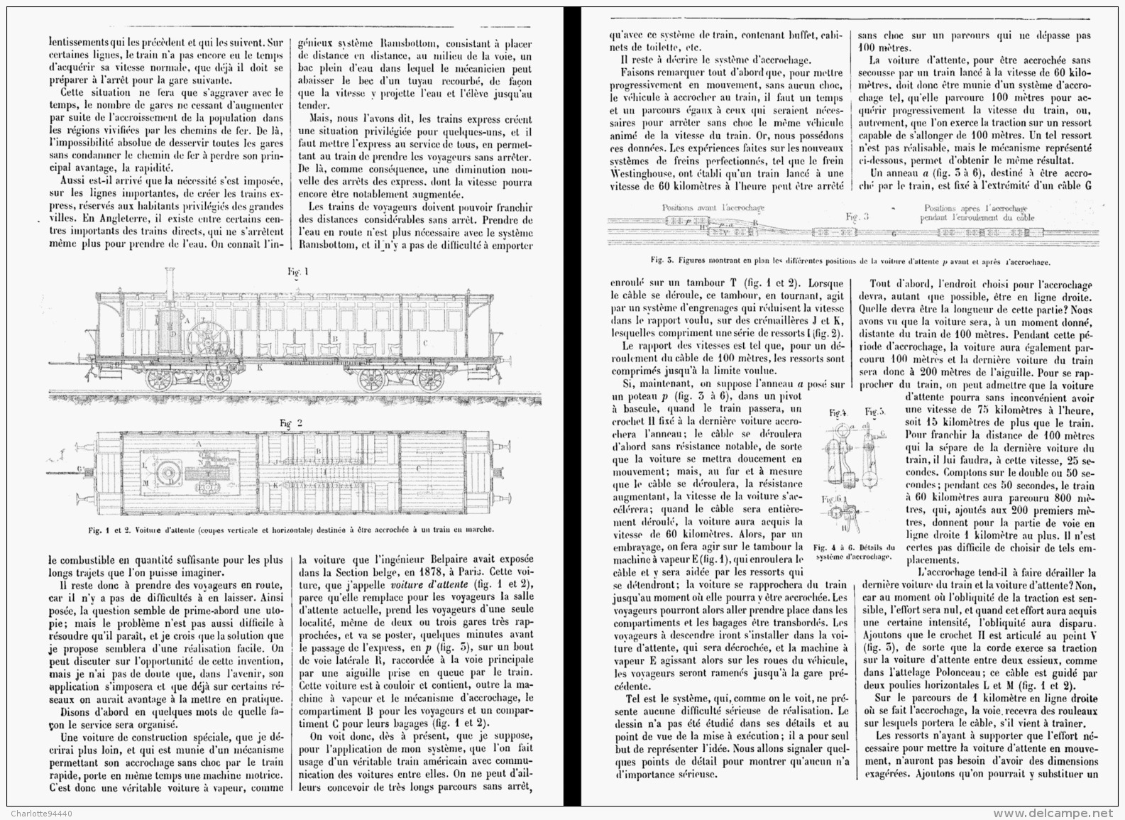 SUPPRESSION DES ARRETS DES TRAINS DE VOYAGEURS Systéme D'accrochage Des Voitures Par Les Trains En Marche 1880 - Eisenbahnverkehr