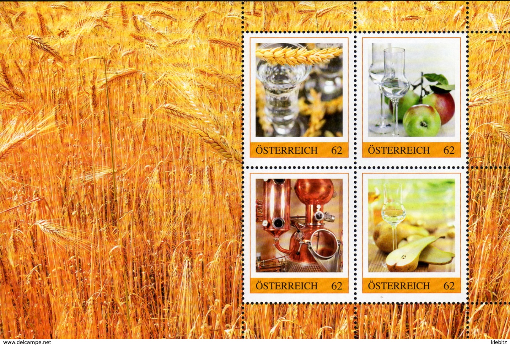 ÖSTERREICH 2014 ** Schnaps, Schnapsbrennerei - PM Personalized Stamps - Block MNH - Wines & Alcohols