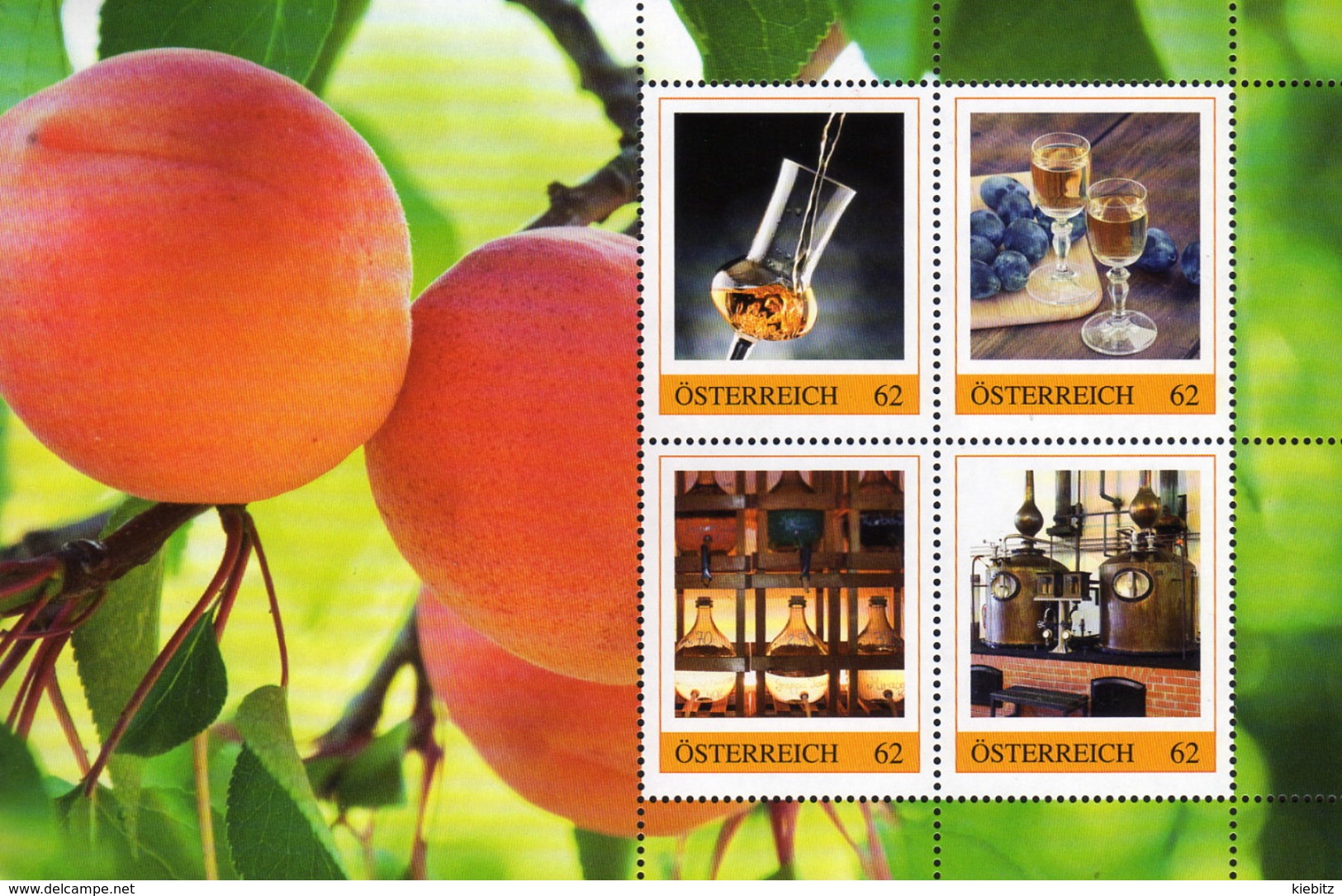 ÖSTERREICH 2014 ** Schnaps, Schnapsbrennerei - PM Personalized Stamps - Block MNH - Wein & Alkohol