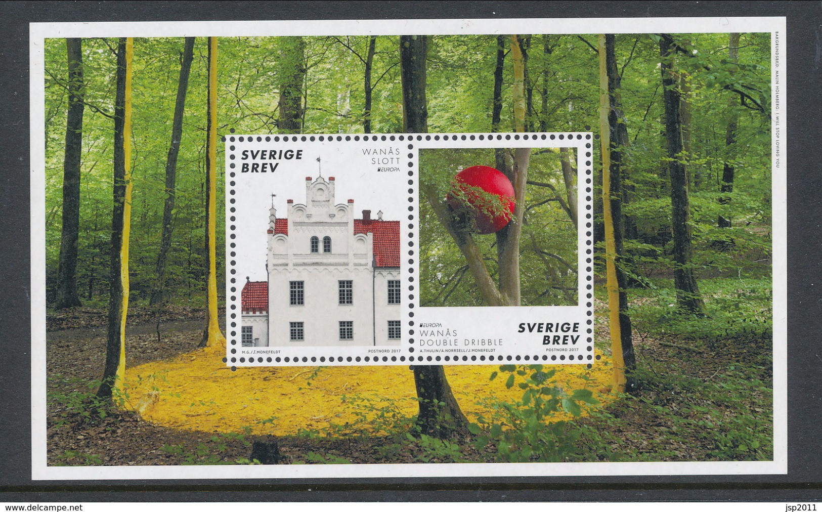 Sweden 2017. Facit # BL 46 (3173-3174). Wanås Castle - National Mail SS. MNH (**) - Unused Stamps