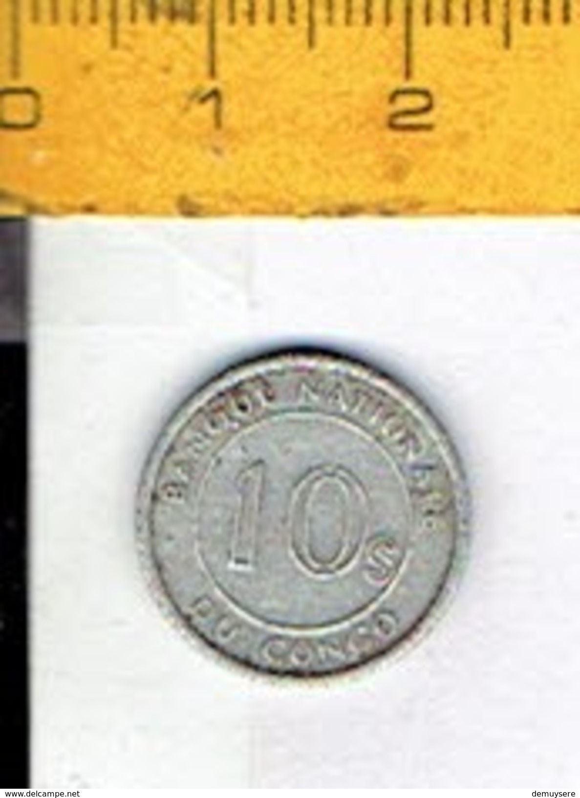 Munt 003 D - Banque Nationale Du Congo 10 C -1967 - Congo (République 1960)