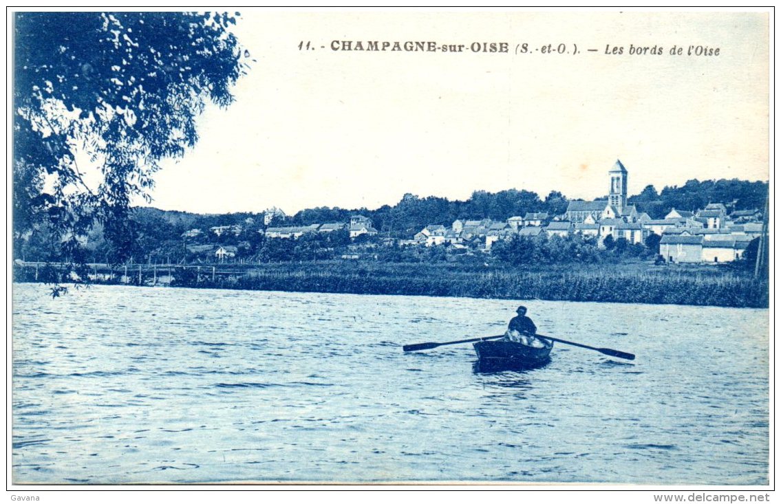 95 CHAMPAGNE-sur-OISE - Les Bords De L'Oise   (Recto/Verso) - Champagne Sur Oise